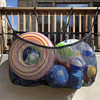 145x145CM Heavy Duty Pool Toy Storage Net Bag Adjustable Organizer - Image 3