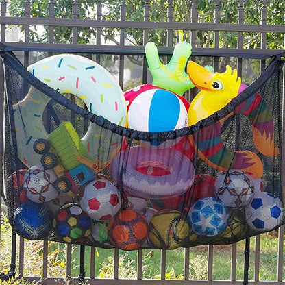 145x145CM Heavy Duty Pool Toy Storage Net Bag Adjustable Organizer - Image 8