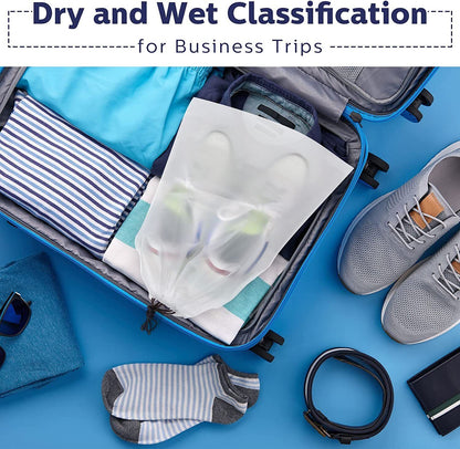 10PCS Travel Shoe Bags Portable Storage Pouch Drawstring Dust Organizer - Image 5