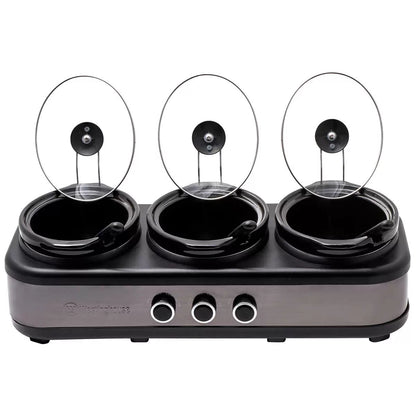 Westinghouse Slow Cooker Ceramic Pots 3 x 2.5L