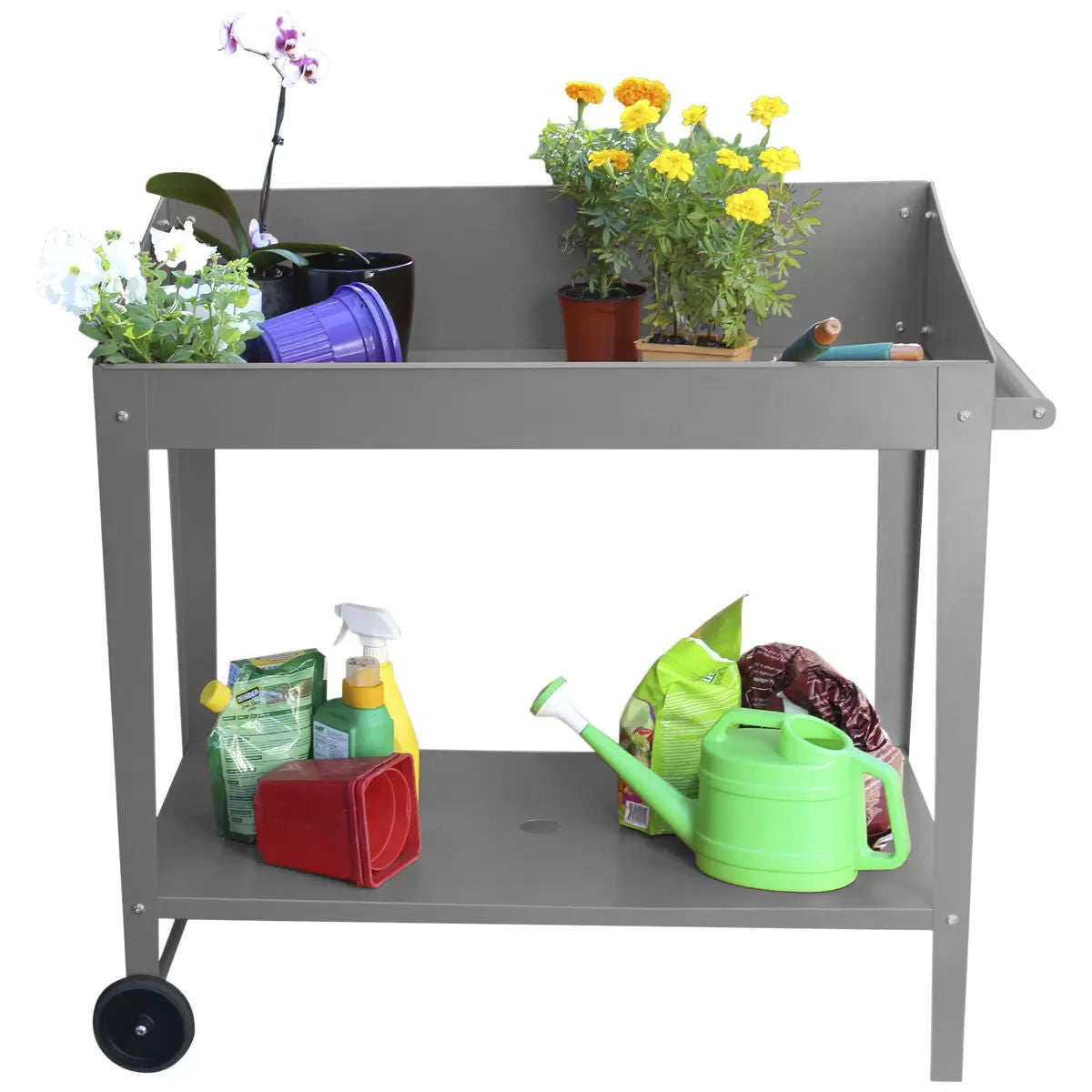 Potting Bench Table Slate Grey 100 x 55 x 101cm - Image 2