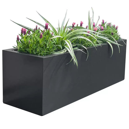 Metal Designer Planter Box 900 x 300 x 300mm Charcoal - Image 2