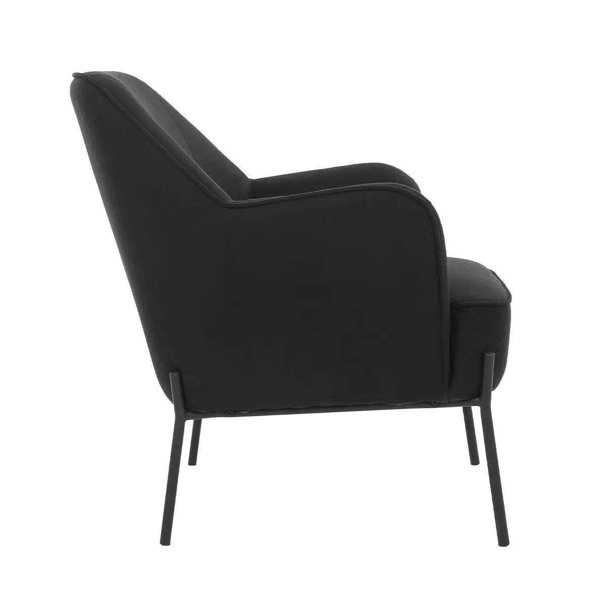 Hugo upholstered armchair black - Image 4