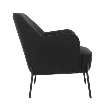 Hugo upholstered armchair black - Image 4