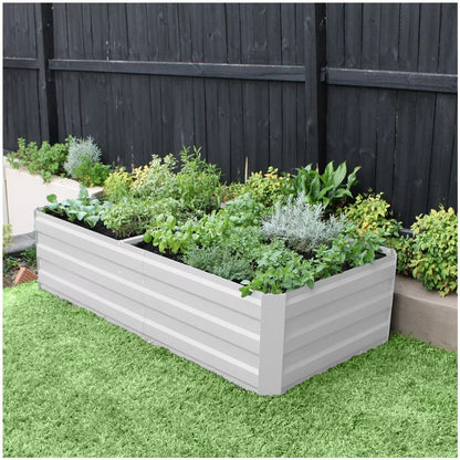 Large Garden Bed 180 x 90 x 45cm White - Image 2
