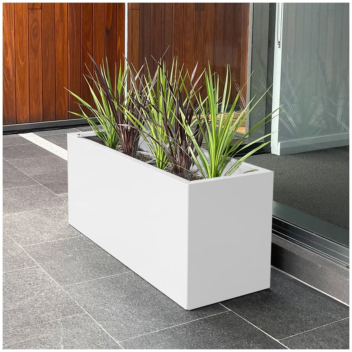 Designer Planter Box 900 x 340 x 400mm Vibrant White - Image 2