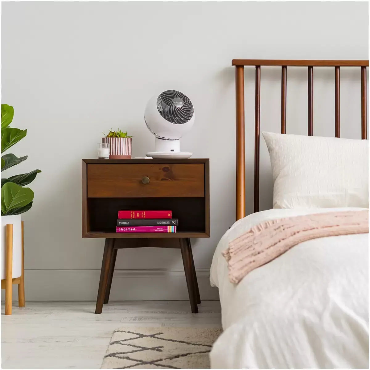 White Globe Fan Circulator in Charcoal Grey with 32.8m² Coverage - Image 9