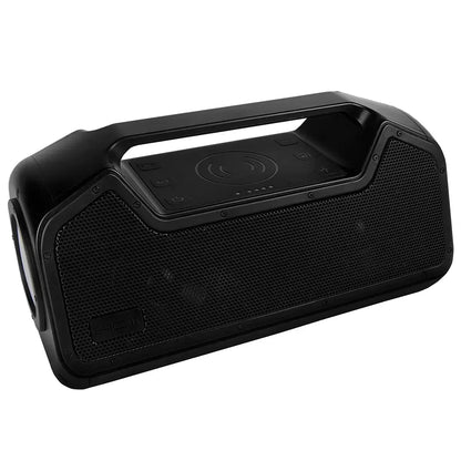 Portable Bluetooth Speaker Black with 40W Output, IP67 Waterproof, Wireless Charging, and 15,600mAh Battery - Image 2
