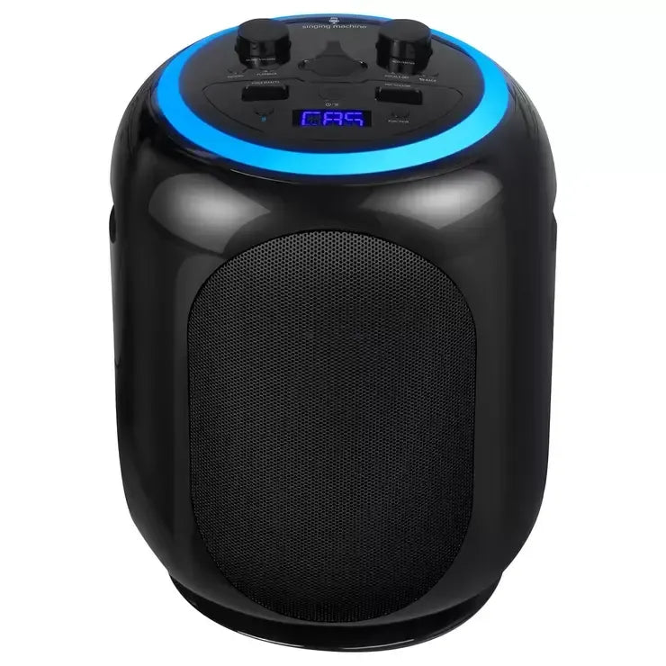 Black Wireless Karaoke System with Bluetooth Audio and Disco Lights - Image 2