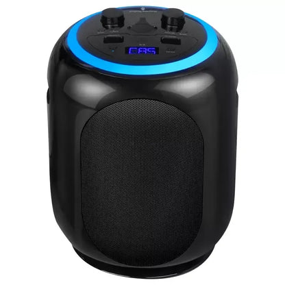 Black Wireless Karaoke System with Bluetooth Audio and Disco Lights - Image 2