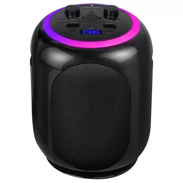 Black Wireless Karaoke System with Bluetooth Audio and Disco Lights - Image 3