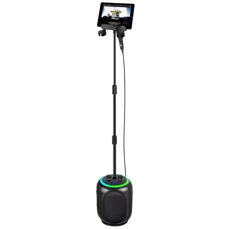 Black Wireless Karaoke System with Bluetooth Audio and Disco Lights - Image 4