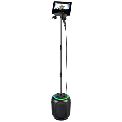 Black Wireless Karaoke System with Bluetooth Audio and Disco Lights - Image 4