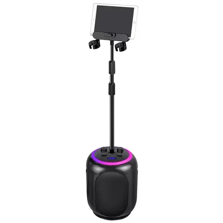 Black Wireless Karaoke System with Bluetooth Audio and Disco Lights - Image 5