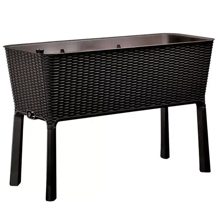 Dark Brown Easy Grow Planter Bed Brown with Water Gauge and Drainage System - Image 3