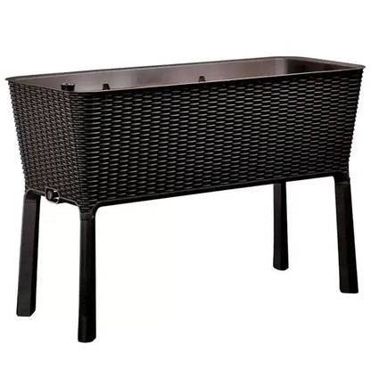 Dark Brown Easy Grow Planter Bed Brown with Water Gauge and Drainage System - Image 3