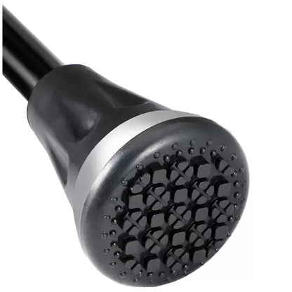 Adjustable Black Walking Stick with Folding Design and Shock Absorbing Tip - Image 2