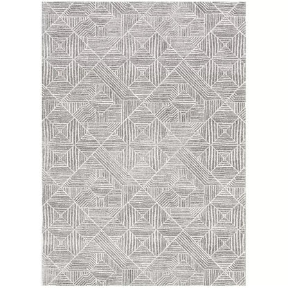 Oasis 457 Silver Rug 290x200cm - Bohemian Tribal Style, Easy to Clean Polypropylene