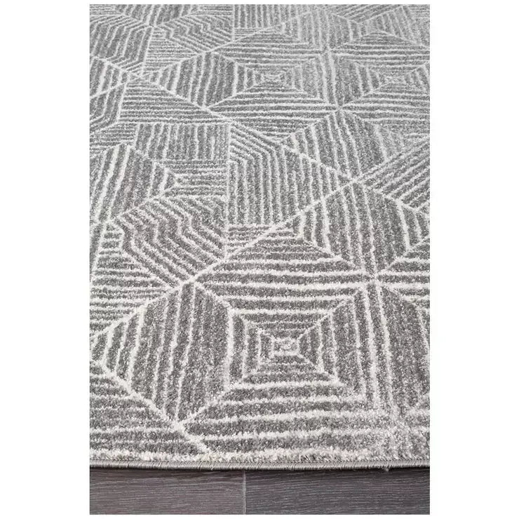 Oasis 457 Silver Rug 290x200cm - Bohemian Tribal Style, Easy to Clean Polypropylene - Image 3