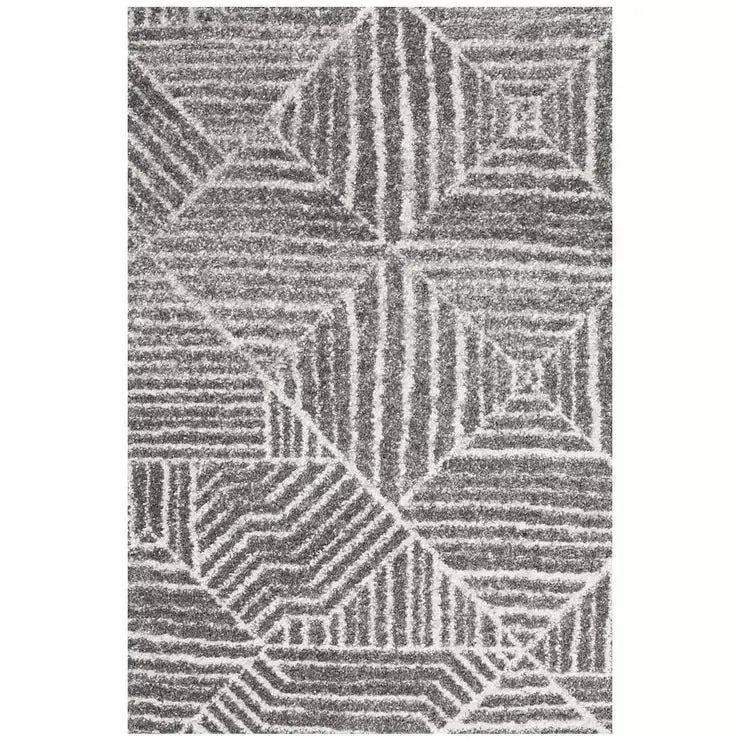 Oasis 457 Silver Rug 290x200cm - Bohemian Tribal Style, Easy to Clean Polypropylene - Image 4