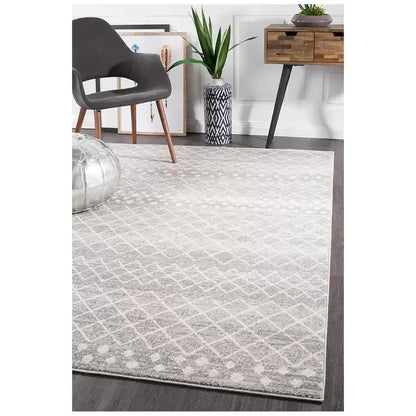 Silver Oasis Rug 230 x 160cm - Bohemian Tribal Design, Easy to Clean Polypropylene - Image 5