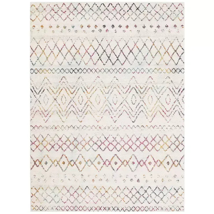 Oasis Multi Rug 330 x 240cm - Bohemian Tribal Style in Vivid Brights and Soft Neutrals