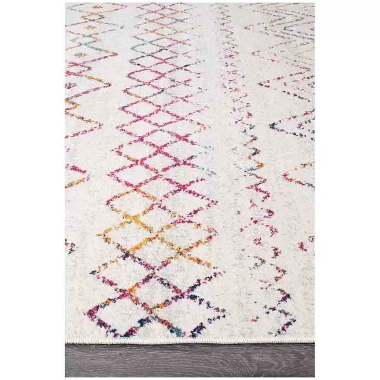 Oasis Multi Rug 330 x 240cm - Bohemian Tribal Style in Vivid Brights and Soft Neutrals - Image 3