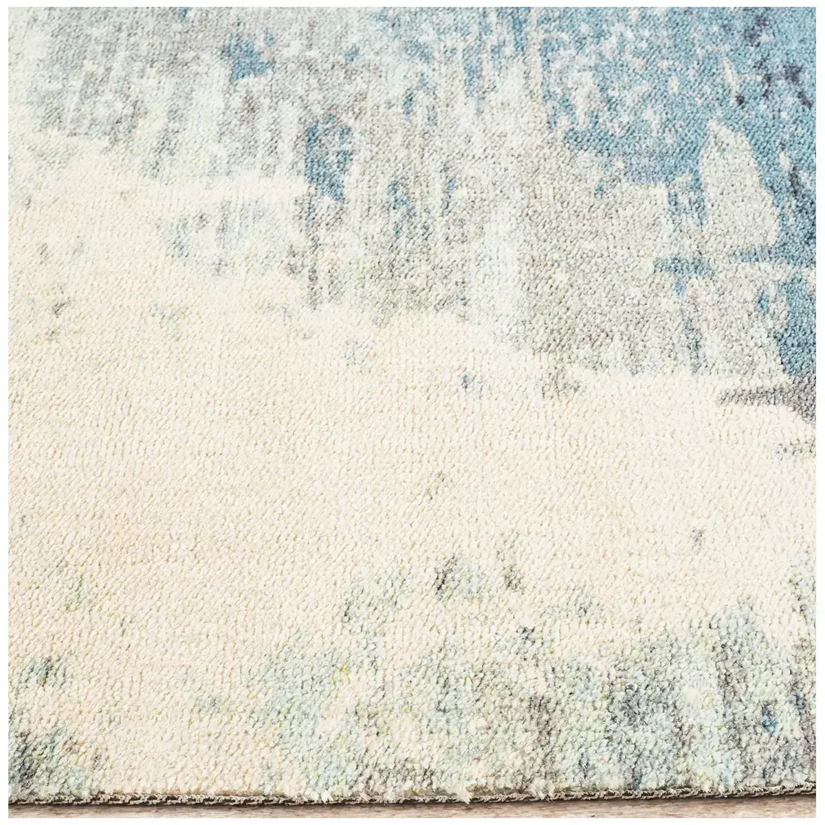City Blue Rug 280 x 190cm - Contemporary Design with Hand-Carved Short Pile - Image 4