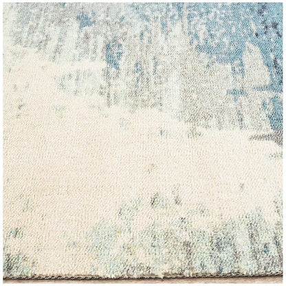 City Blue Rug 280 x 190cm - Contemporary Design with Hand-Carved Short Pile - Image 4