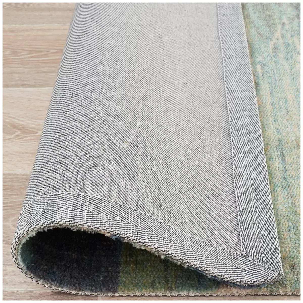 City Blue Rug 280 x 190cm - Contemporary Design with Hand-Carved Short Pile - Image 6