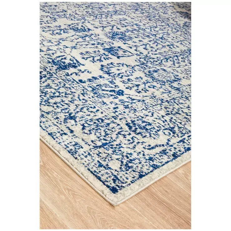 Evoke 256 Blue Indoor Rug 400x300cm - Soft Heat-Set Polypropylene - Image 2