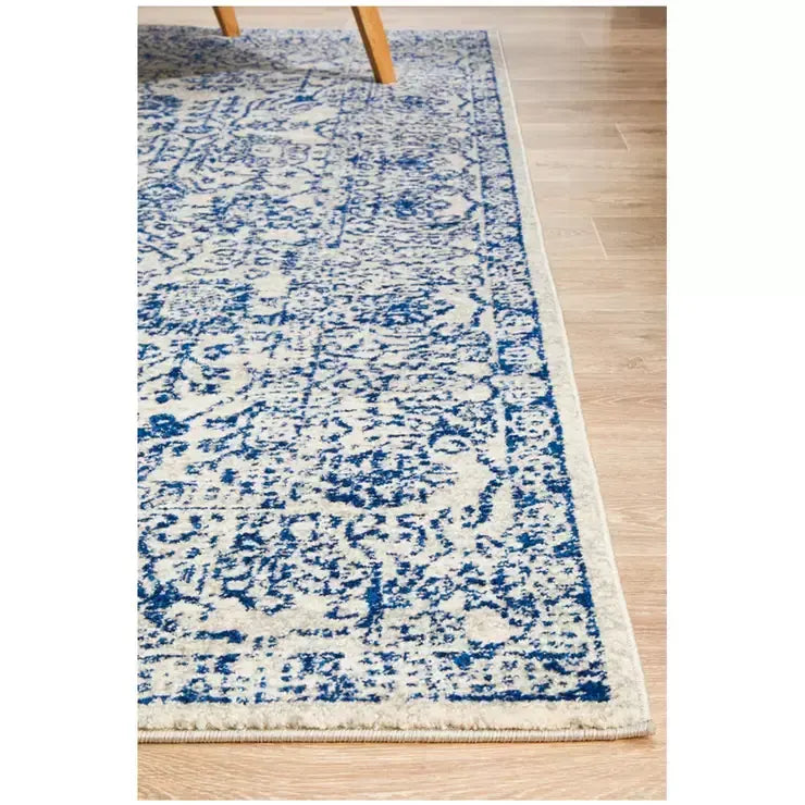 Evoke 256 Blue Indoor Rug 400x300cm - Soft Heat-Set Polypropylene - Image 3