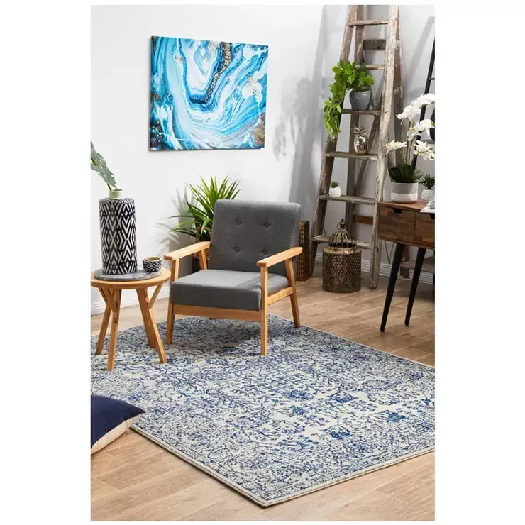Evoke 256 Blue Indoor Rug 400x300cm - Soft Heat-Set Polypropylene - Image 7