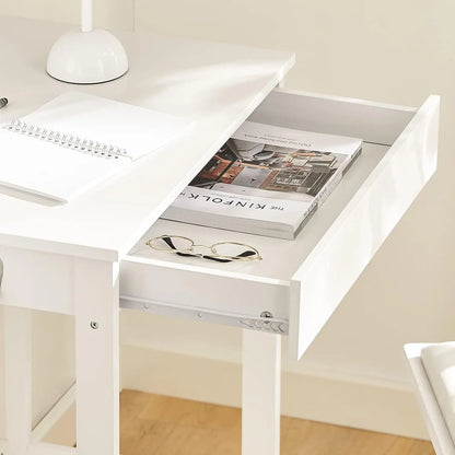 Small White Desk with Drawer Hooks - Image 8