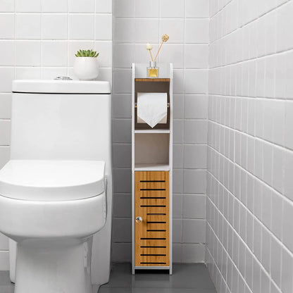 Toilet Paper Roll Holder for Bathroom with roller (Bamboo, 76cm) - Image 3