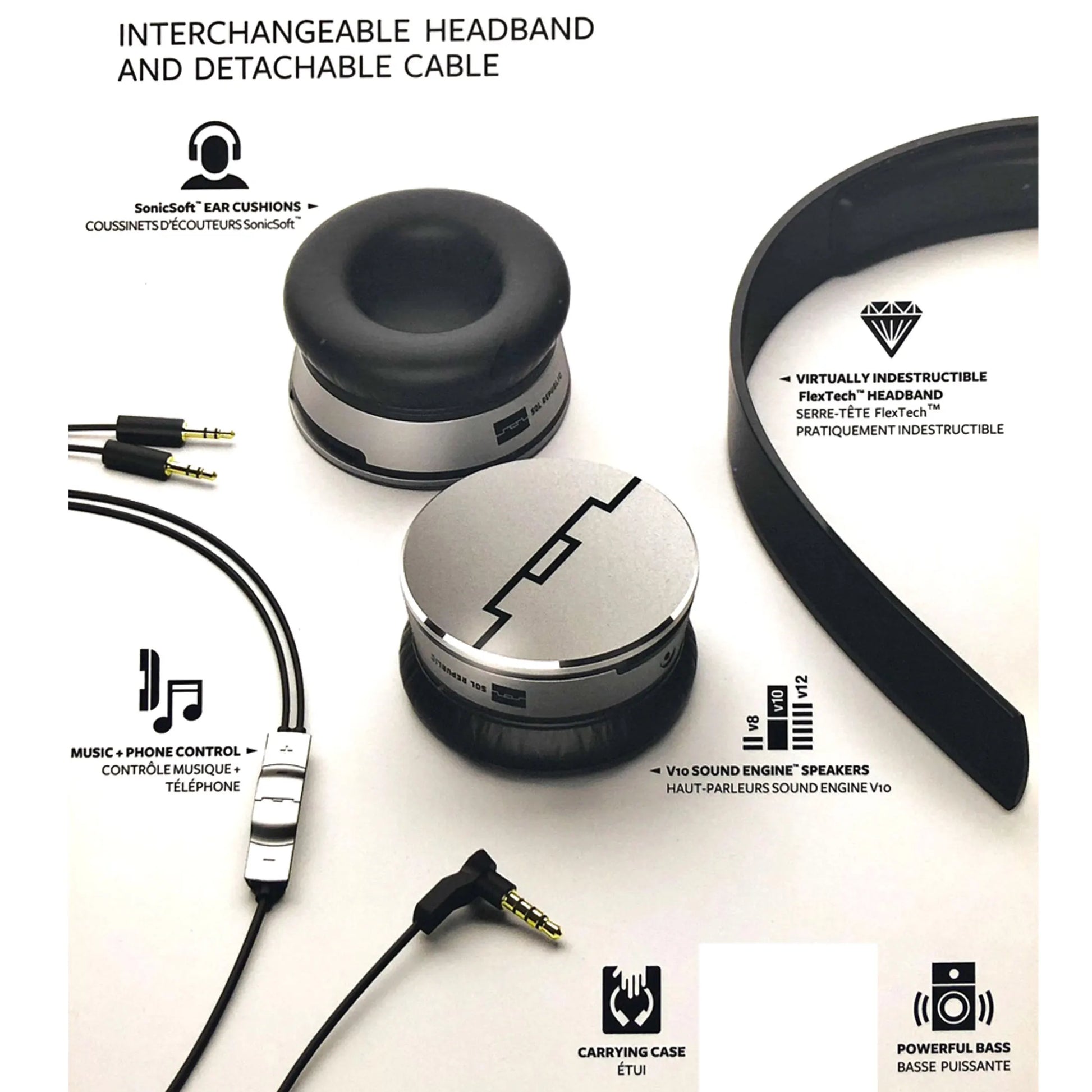 SOL Republic Tracks HD High Def V10 Headphones On Ear Wired Black - Image 5