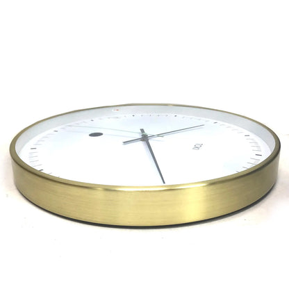 Toki Metta Brushed Gold Silent Sweep Second Wall Clock Date 40cm - Image 2