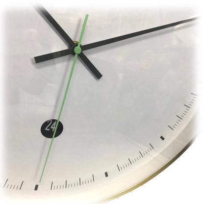 Toki Metta Brushed Gold Silent Sweep Second Wall Clock Date 40cm - Image 4