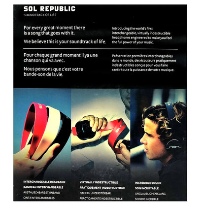 SOL Republic Tracks HD High Def V10 Headphones On Ear Wired Red - Image 6