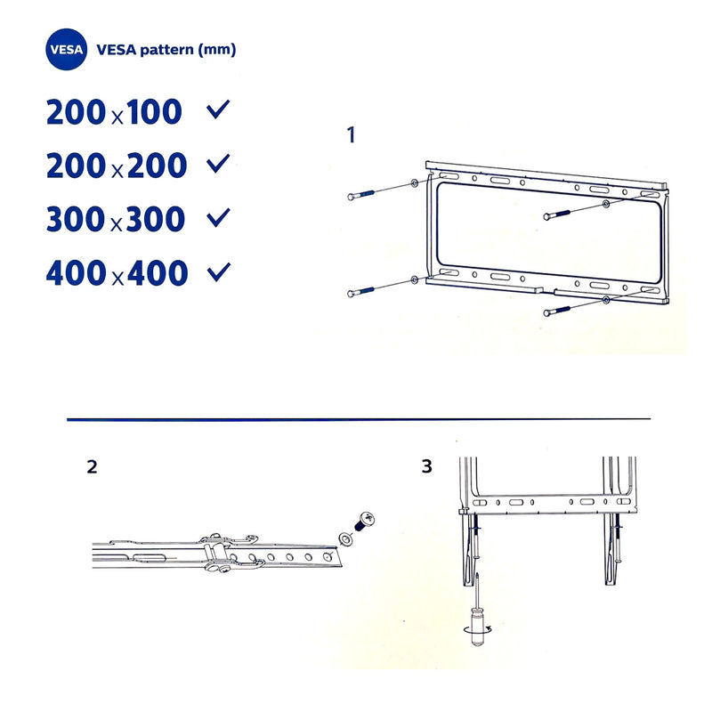 Philips Tilt TV Monitor Wall Mount Bracket for 32 40 55 65 70 75 Inch Universal SQM7442 - Image 3