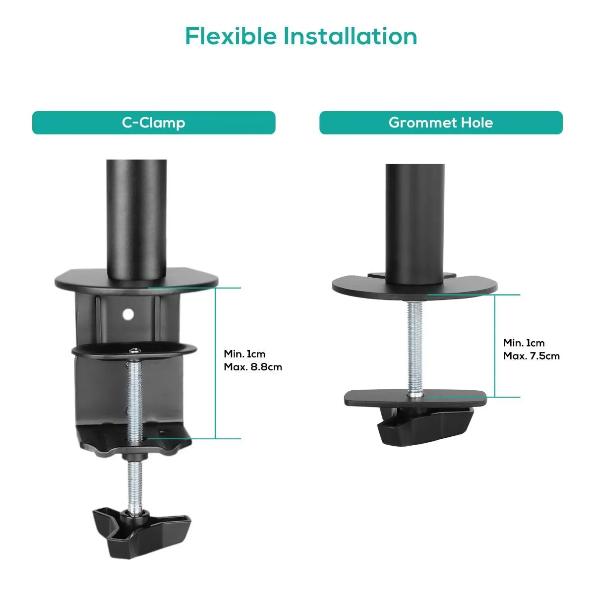 activiva ErgoLife Dual Monitor Screen Double Joint Monitor Arm - Image 5