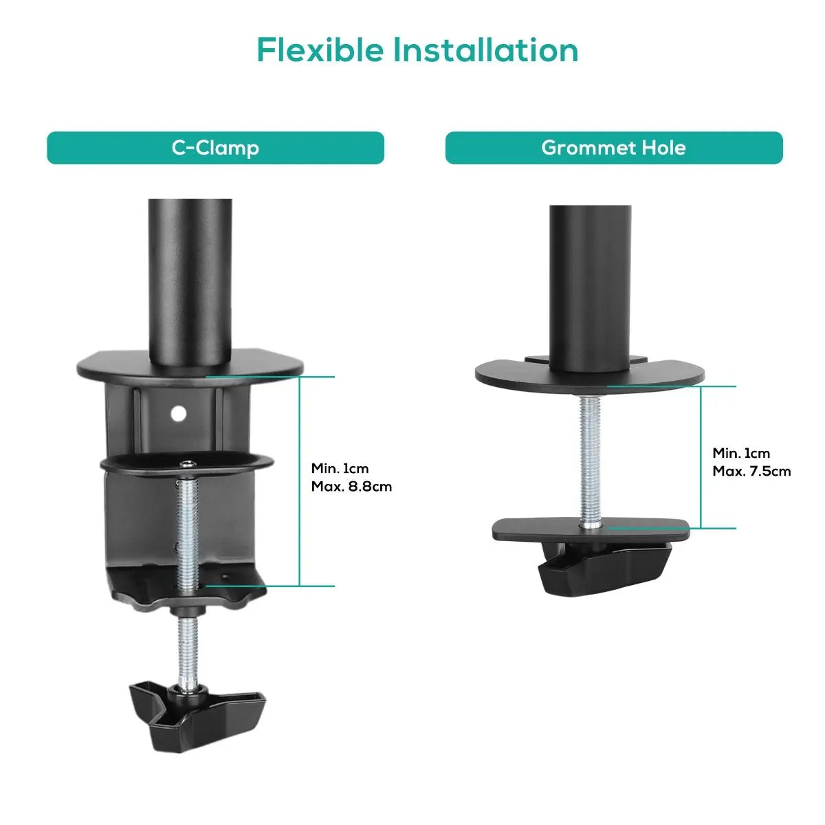 activiva ErgoLife Single Monitor Screen Double Joint Monitor Arm - Image 5