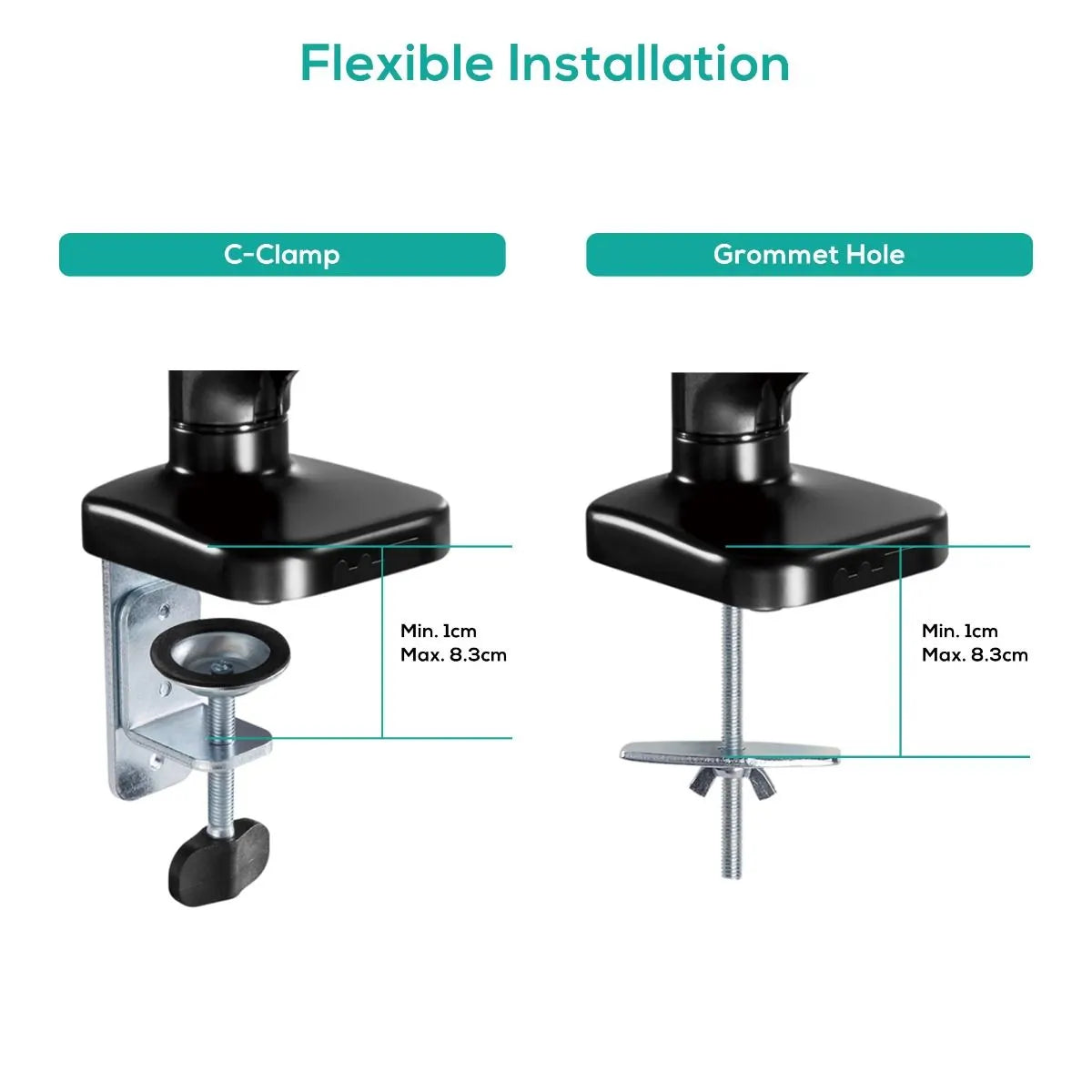 activiva ErgoLife Single Monitor Screen Steel Gas Spring Monitor Arm - Image 5
