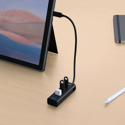 mbeat USB-C to 4-Port 3.0 Hub - Black - Image 3