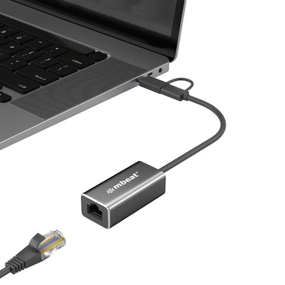 mbeat 2-in-1 USB 3.1 Gigabit LAN Adapter with USB-C Converter - Image 2