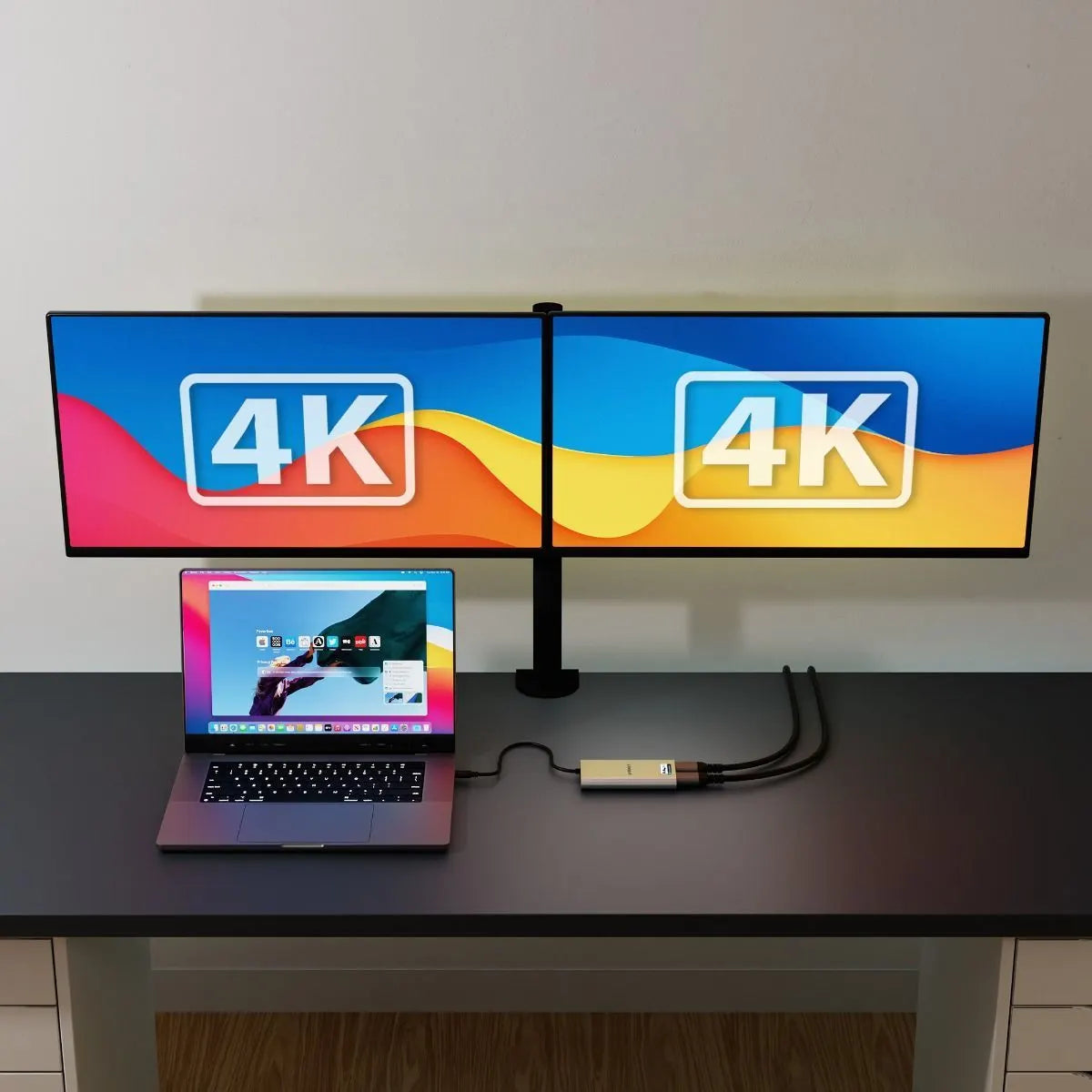 mbeat USB-C Dual 4K HDMI DisplayLink® Adapter with PD Pass-through - Image 4
