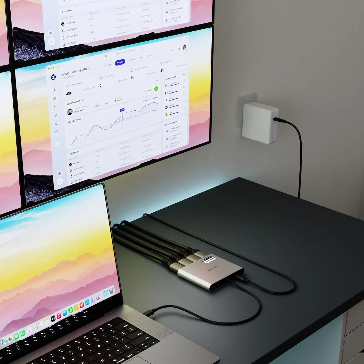 mbeat USB-C Quad 4K HDMI DisplayLink® Adapter with PD Pass-through - Image 5