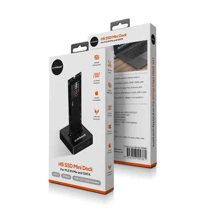 mbeat H5 USB-C/A 10Gbps M.2 NVMe & SATA SSD Mini Dock - Image 6