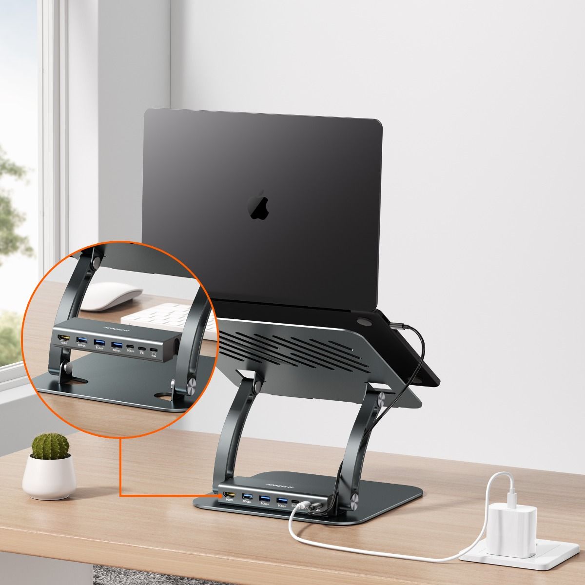 mbeat Stage P6 Laptop Stand with USB-C Dock - Image 4
