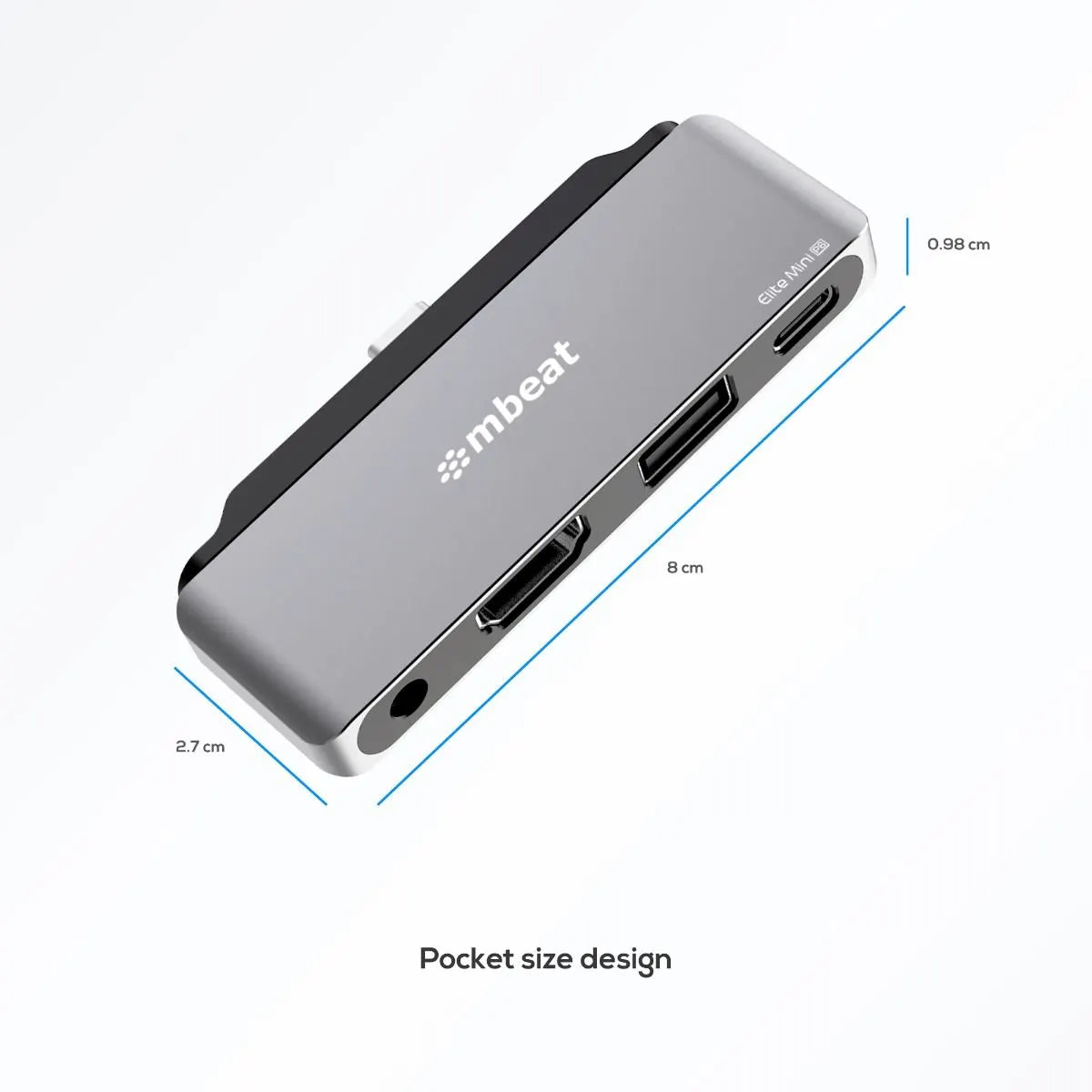 mbeat Elite Mini 4-In-1 USB-C Mobile Hub for iPad Pro, USB-C Tablet and Laptop - Image 8